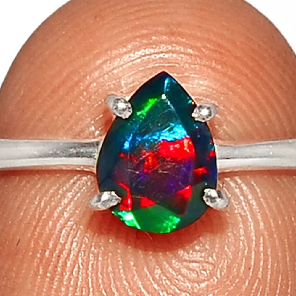 Chalama Black Opal rings - Picture 4 of 6